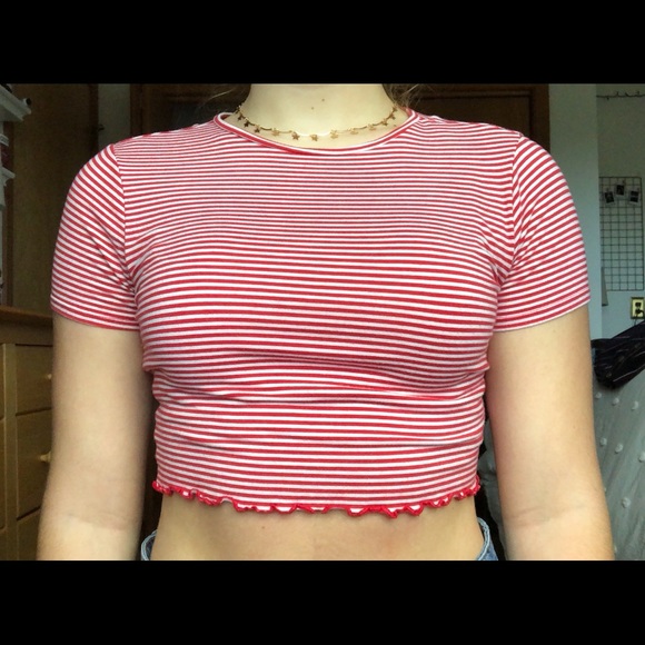 Striped Crop Tee - Picture 2 of 3